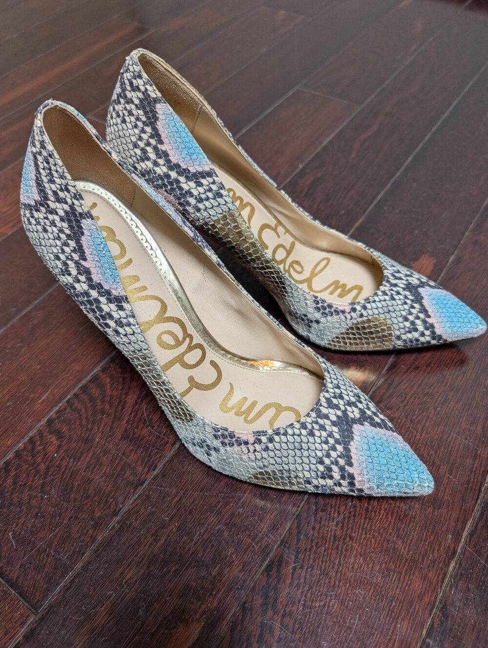 Sam Edelman Hazel Snake Pump - Blue - Picture 3 of 9